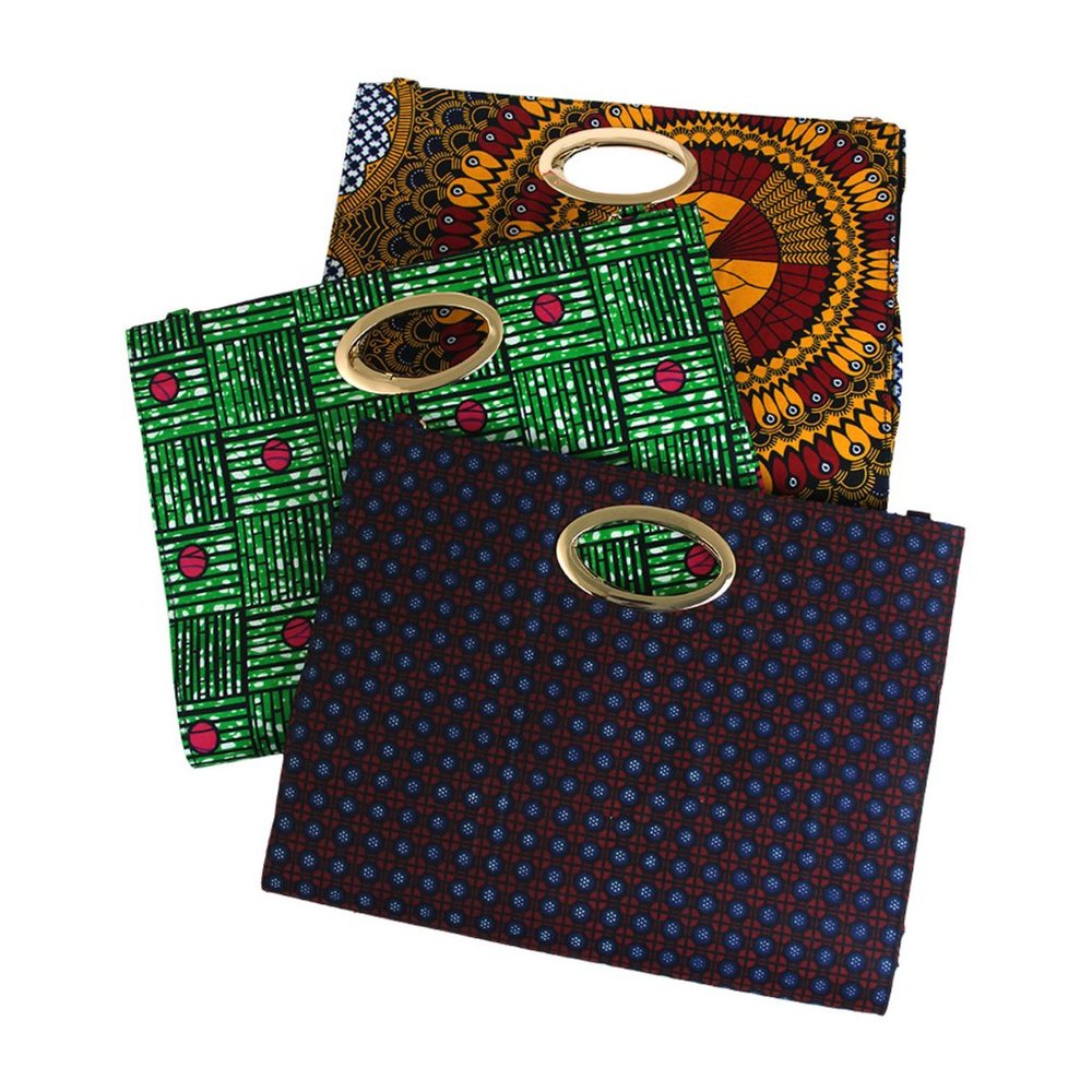 Set of 3 African Print Handbags Assorted Women's Handbags Women's Purses Bags